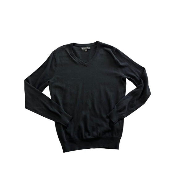J.Crew Mercantile Black V Neck Sweater Style J7100 Cotton Merino Wool Size S - Picture 1 of 7